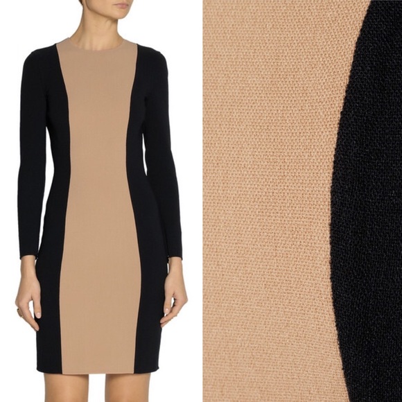 Colorblock Stretch Wool Dress Michael Kors COLLECTION size small - Picture 8 of 8